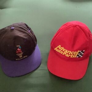 Vintage New Atlanta 1996 Olympics Hat & Advance Auto Parts Baseball Cap.